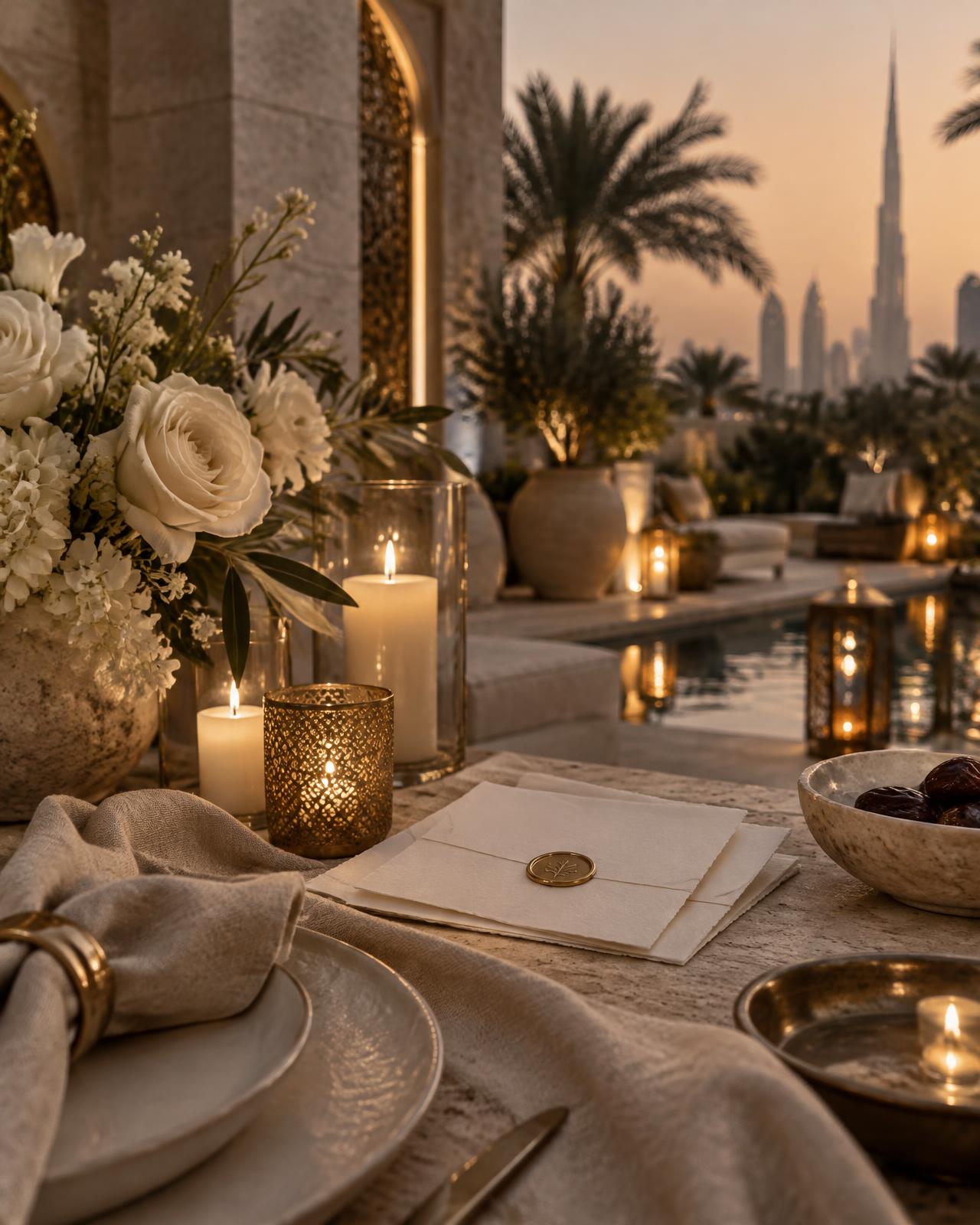 Flowers and fine stationery at an intimate garden celebration